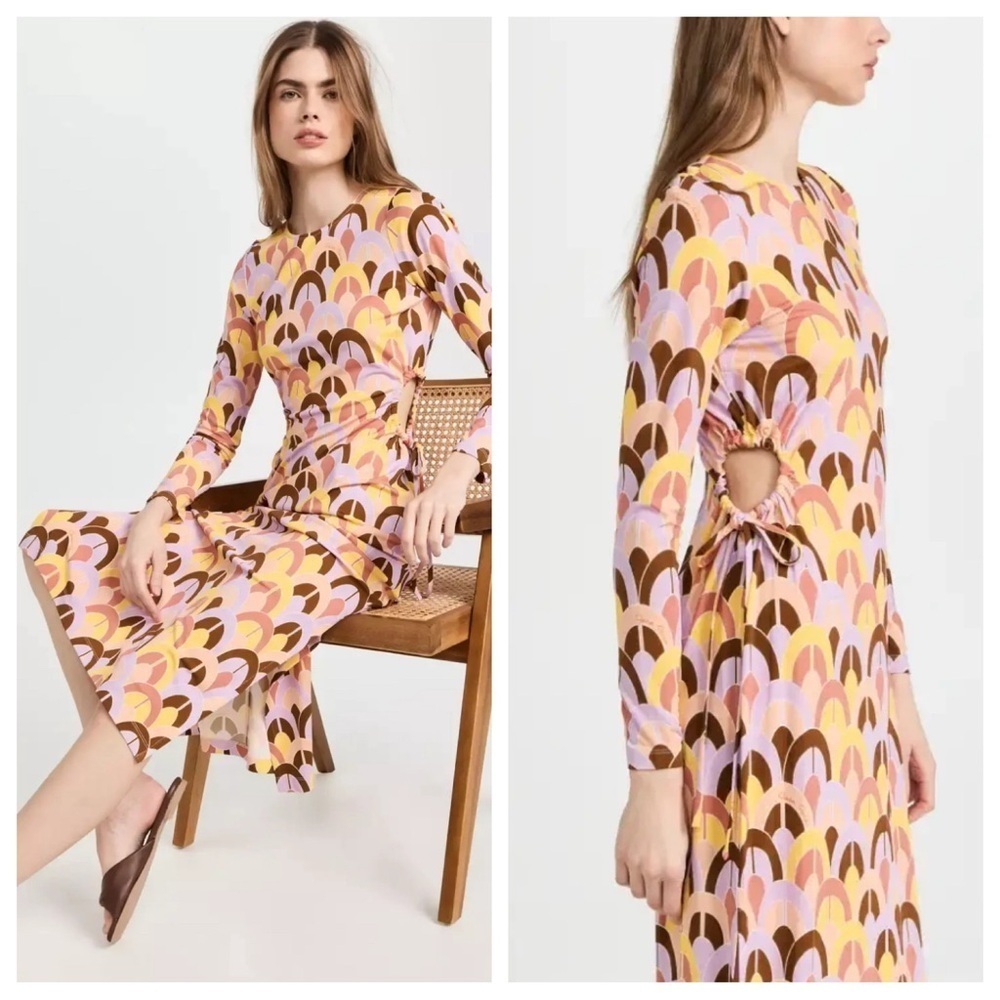 Cara Cara Celeste midi dress geo lavendar zest cutout 37374